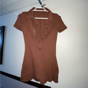 Brown unitard jumpsuit